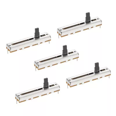 5pcs Variable Resistors 45mm Straight Slide Linear Potentiometer B10K 3pin • £8.89