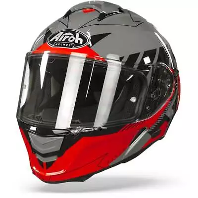 Airoh Spark Rise Black Red Full Face Helmet - New! Fast Shipping! • $115.57