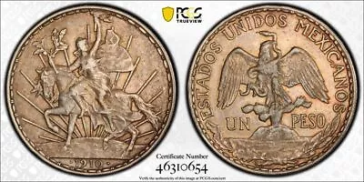 1910 PCGS XF45 - MEXICO - Silver One Un Peso  Cry For Independence  #46030A • $494.95