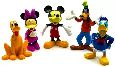 MICKEY MOUSE CLUBHOUSE Figure Play Set DISNEY PVC TOY Minnie GOOFY Pluto DONALD! • $12.95