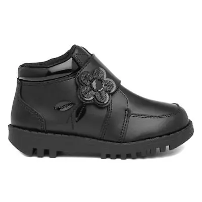 £16.99 • Buy Buckle My Shoe Girls Boot Black Easy Fasten Flower Ankle Boot Patsy