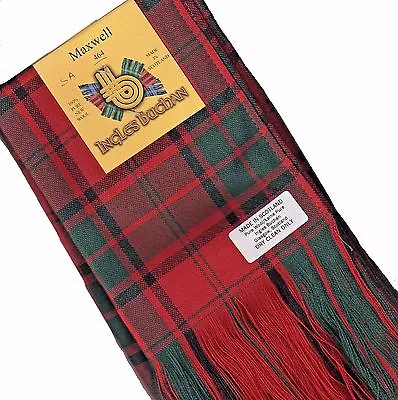 Tartan Sash Clan Maxwell Modern Ladies Scottish Wool Plaid  • $54.85