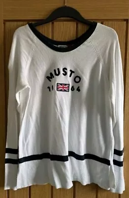 Ladies Musto Light Knit White Jumper Size 14 • £14.99