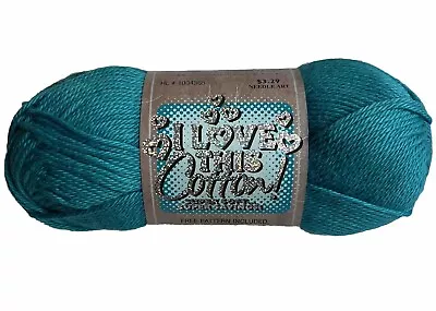 I Love This Cotton Yarn DEEP TURQUOISE #101 100% Cotton Worsted 3.5 Oz • $10.98