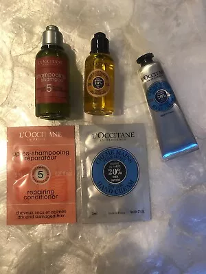 L'occitane 5pc Travel Set Shea Shower Oil Shampoo Conditioner Hand Cream • $13.99