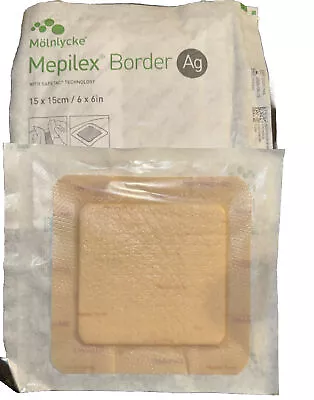 Molnlycke Mepilex Border Flex 595400 6x6” Box Of 2 SHEETS NEW • $10