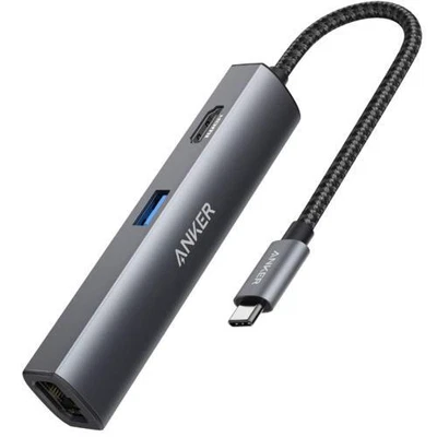 $90.65 • Buy ANKER PowerExpand+ 5-in-1 USB Ethernet & HDMI HUB  - Gray Metal [A8338TA1]