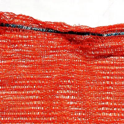 Dark Orange Strong Net Woven Sacks Mesh Bags Kindling Wood Logs Vegetables WR6 • £15.05