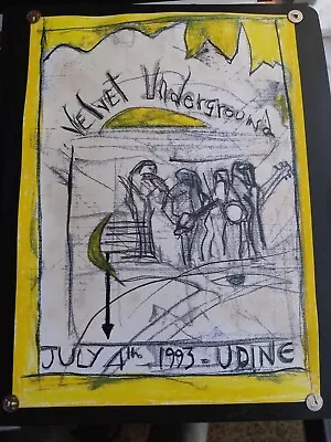 Velvet Underground Udine Italy 1993 Reunion Concert Poster Flyer Art Mixed Media • $120