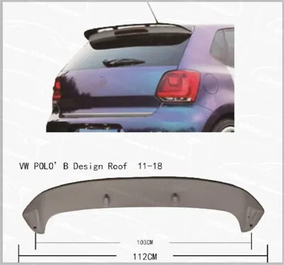 Unpainted Rear Roof Trunk Spoiler Wing For 2011-18 Volkswagen VW POLO Hatchback • $49.66