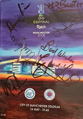 £90 • Buy Signed Sir Alex Ferguson And Denis Law Glasgow Rangers UEFA Cup Final Programme