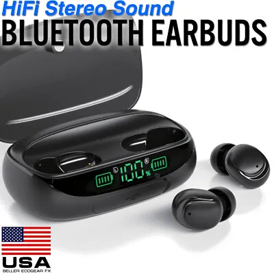 Bluetooth 5.0 Wireless Earbuds Headphone Headset Noise Cancelling TWS Waterproof • $24.99