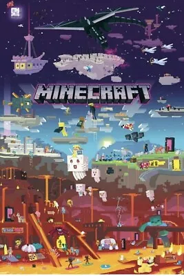 Minecraft World Beyond Poster Advertisememt A3 Size 22.374+34 Gloss Paper • $5.99