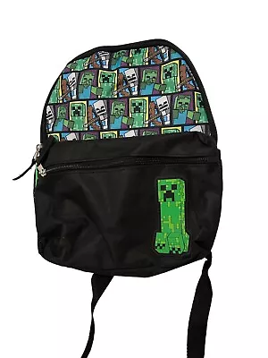 Minecraft Creeper Kids Small Mini Backpack 10  In Excellent Used Condition. • $14