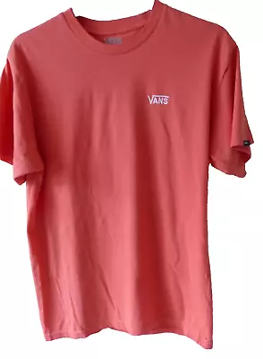 VANS Cotton Orange T Shirt Size Medium + Logo • £5.99