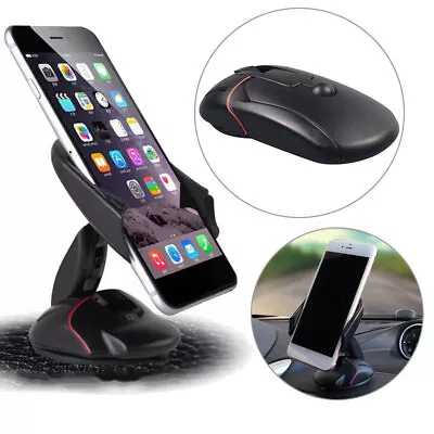 360° Rotating Car Mouse Cell Mobile Mount Stand Phone Cradle Holder Dashboard • £5.67