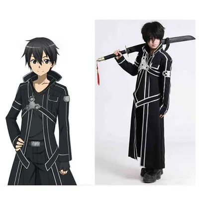 $49.99 • Buy Anime Sword Art Online SAO Kazuto Kirigaya Kirito Cosplay Costume Party Dress Up