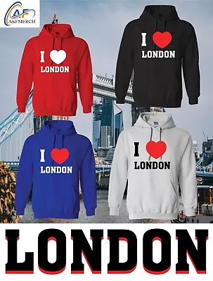 I LOVE LONDON Hoodie Capital Of England Country Love Great Britain Souvenir Gift • £16.99