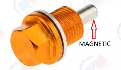 Aluminum MAGNETIC Gold Oil Drain Plug ADP581 For Dodge Cummins Diesel 5.9L 6.7L • $14.96