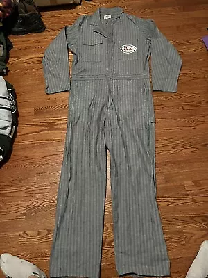 Dickies Coverall Mens 40 Grey Striped Mechanic • $29.99