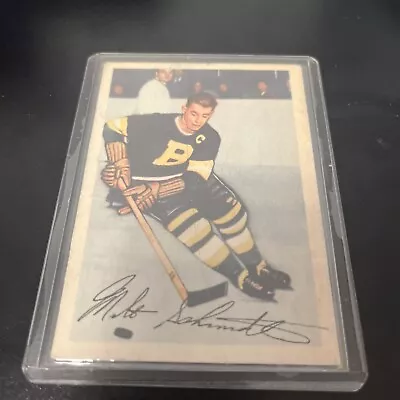 1953-54 Parkhurst Milt Schmidt (HOF) Boston Bruins Hockey Card • $21.80