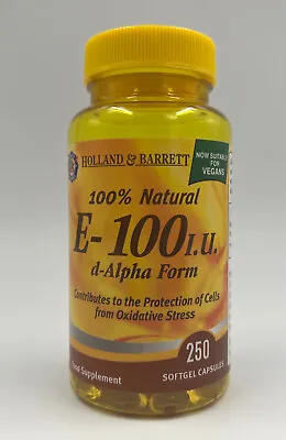 £9.99 • Buy Vitamin E 100IU 250 Capsules Antioxidant Skincare Wrinkles Immune Support Vegan