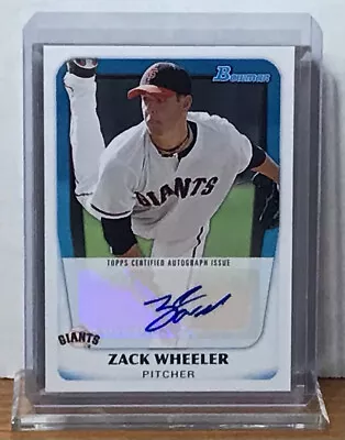 2010 Zack Wheeler Bowman Prospect Rookie Auto #bpa-zw Rc • $24.99