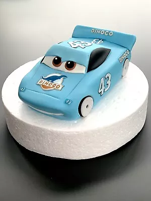 Compatible With Lighting McQueen Dinoco Disney Cars Edible Birthday Cake Topper • £30.99