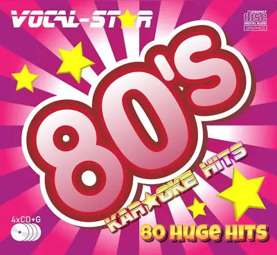 Karaoke CD Disc Set With Words - Hits From The 80's 1980`s - 80 Songs On 4 CDG • £17.20