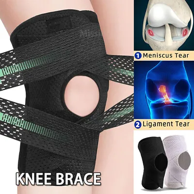 Knee Brace With Side Stabilizer Meniscus Tear Knee Pain MCL Arthritis Relief Gym • £9.99