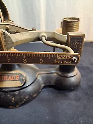 Ohaus Scale Newark NJ Antique Pharmacutical Scale • $65