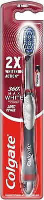Colgate 360 Max White Sonic Power Medium 1 Count (Pack Of 1) 360  • £7.89