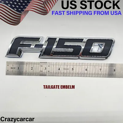 2009-2014 F-150 Rear Tailgate Nameplate Emblem Chrome Black Badge CL3Z-9942528-A • $18.99