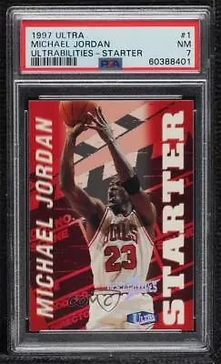 1997-98 Fleer Ultra Ultrabilities Starter Michael Jordan #1S PSA 7 HOF • $52