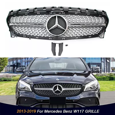 Front Bumper Grille Diamond Grill For 2013-2019 Mercedes Benz W117 CLA250 CLA180 • $71.67