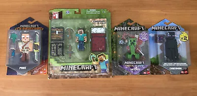 MINECRAFT Toy CAVES AND CLIFFS CREEPER & CRAFT A BLOCK ENDERMAN Survival Pack • $48.49