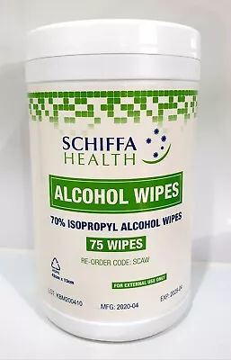 $19.95 • Buy Alcohol Wipes 70% Isopropyl 75 Large (41.5cm X 13cm) Wipes