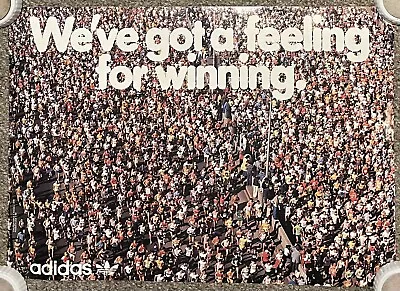 We've Got A Feeling For Winning Rare 1980 Adidas Poster 30X21 Runners Marathon • $49