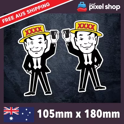 XXXX Man Mr FOUREX Beer Can Sticker Suit Bar Camping Fishing Boat Car 4x4 JDM • $5.49