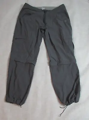 Mountain Hardwear Women Convertible Pants Cargo Sz 14 Gray Nylon Hiking Outdoor • $21.95