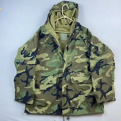 Tru-Spec H2O ECWCS Parka Jacket Hooded Camouflage Military Men's Large (L) Reg • $54