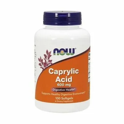 Now Foods Caprylic Acid 600 Mg 100 Softgels • £17.99