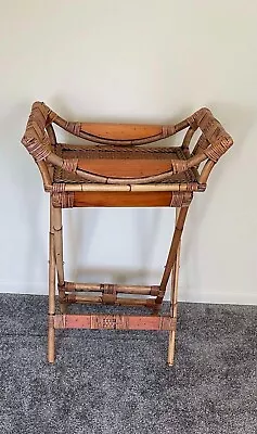 Antique Original Bamboo Table Stand. Rare. 31.75  High X 27.25  X 22  • $85