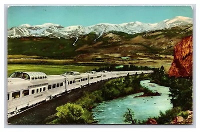 California Zephyr Train In Feather River Canyon CA UNP Chrome Postcard S23 • $2.95