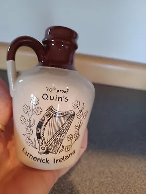 EMPTY- QUIN'S Limerick Ireland Pure Pot Still Whiskey Decanter Mini Jug • $25