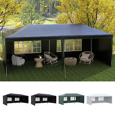 6 X 3m Gazebo Canopy Garden BBQ Party Patio Tent Camping Sun Shade • £92.99