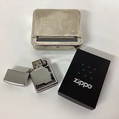 $14.50 • Buy Zippo Lighter And Metal Zig Zag Cigarette Roll Maker (F4) W#618