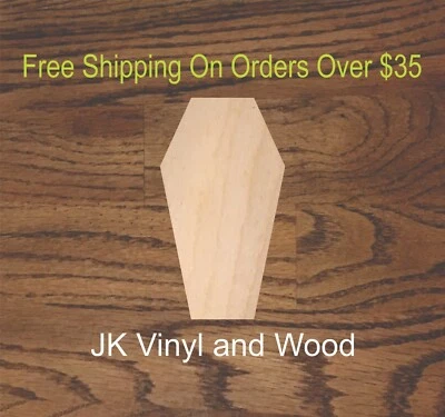 $104.99 • Buy Coffin, Casket, Laser Cut Wood, Wood Cutout, Crafting Supply, A272