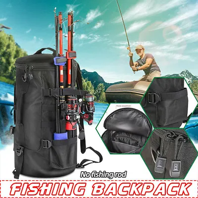$29.61 • Buy 23L Fishing Rod Tackle Backpack Storage Outdoor Shoulder Reel Carrier Bag Box I