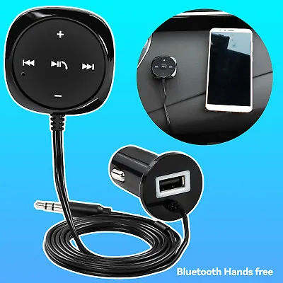 BT Receiver Audio Adapter Aux USB Charger Handsfree Kit Car Wireless Bluetooth • $12.96